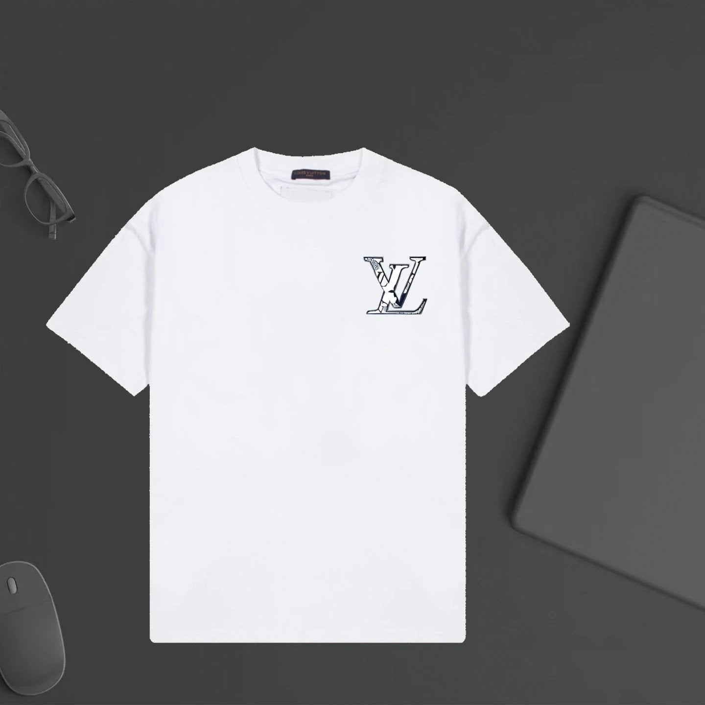 Louis Vuitton LV T-shirt Chest Letter Print logo round Neck Short Sleeve25ss New Pure Cotton Unisex Style T T-shirt OS Loose Fit Base Shirt Top Half Sleeve T-Shirt