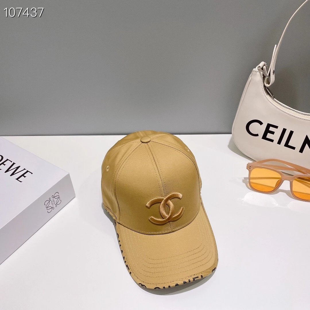 Chanel Hat High Quality】New Embroidered Baseball Cap,New,Big Brand's Same Style Super Easy to Match,Hurry up and Buy It