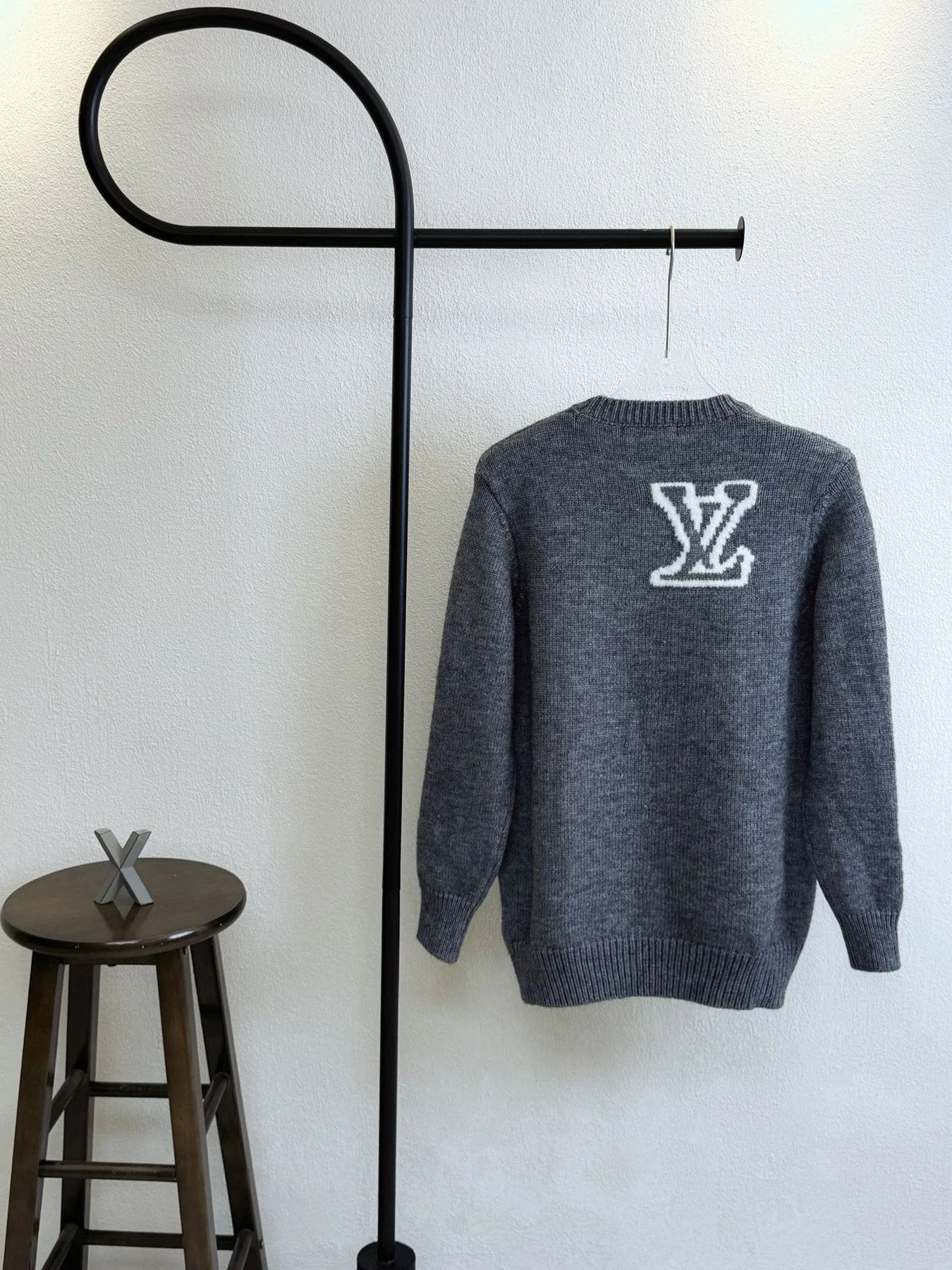 Louis Vuitton LV Sweater logo Jacquard Crew Neck Wool Knit Sweater Long Sleeve Pullover Thickened Lazy Style OS Loose Fit Jacket Unisex Top Versatile Casual Wearable Inside and Outside