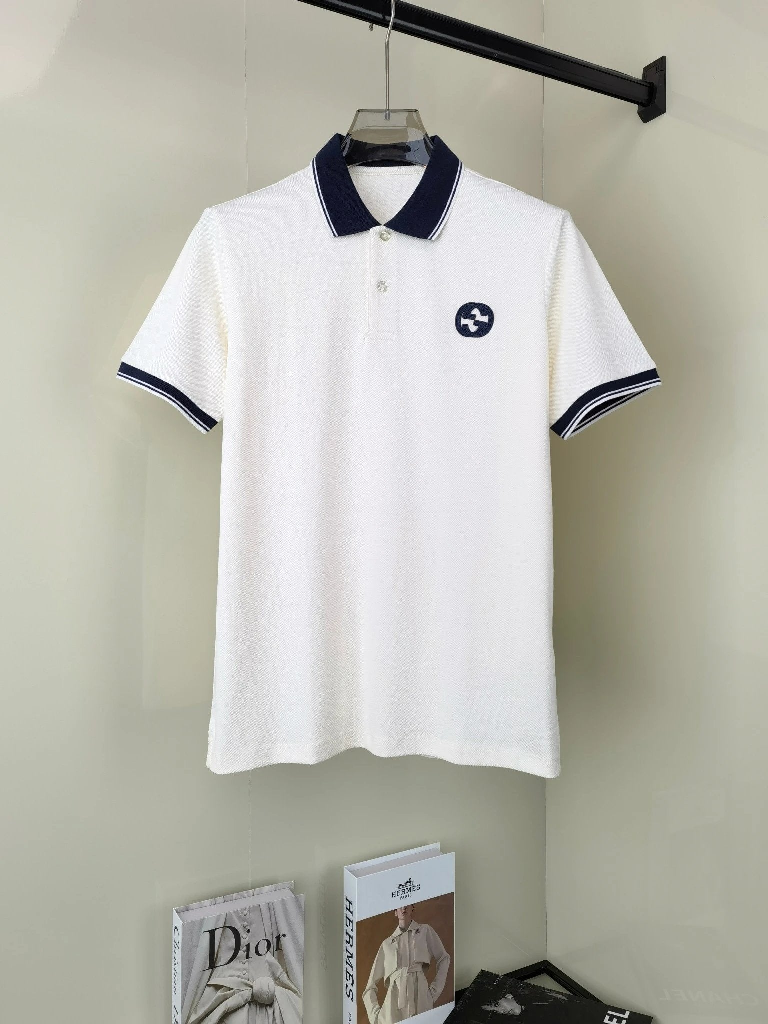 Gucci T-shirt Chest logo Embroidery POLO Shirt Lapel Short Sleeve25ss New Unisex Summer Loose Short Sleeve T Business Commuter Short Sleeve Shirt Plus Size T-Shirt