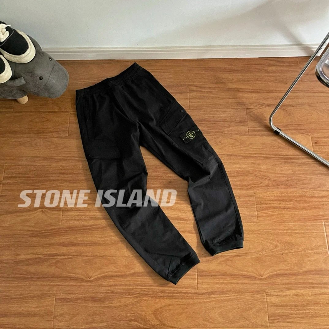 Stone Island Overalls Top Version Four-Bag Functional Overalls Men's Loose Straight Multi-Pocket Trousers
