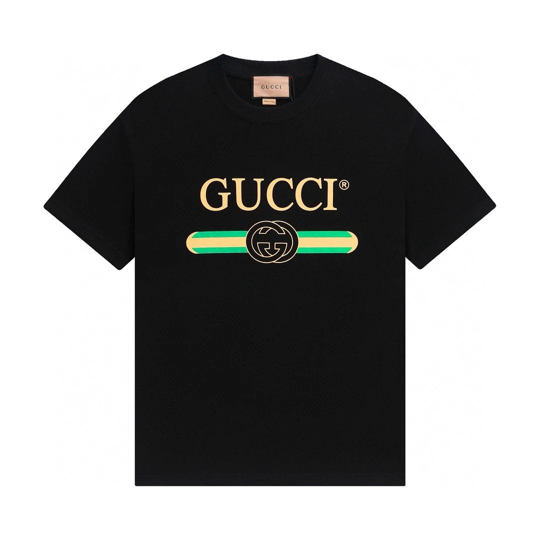 Gucci T-shirt Chest Letter Pattern Print logo round Neck Short Sleeve25ss New Pure Cotton Unisex Style T T-shirt OS Loose Fit Base Shirt Half Sleeve T-Shirt Top Half Sleeve