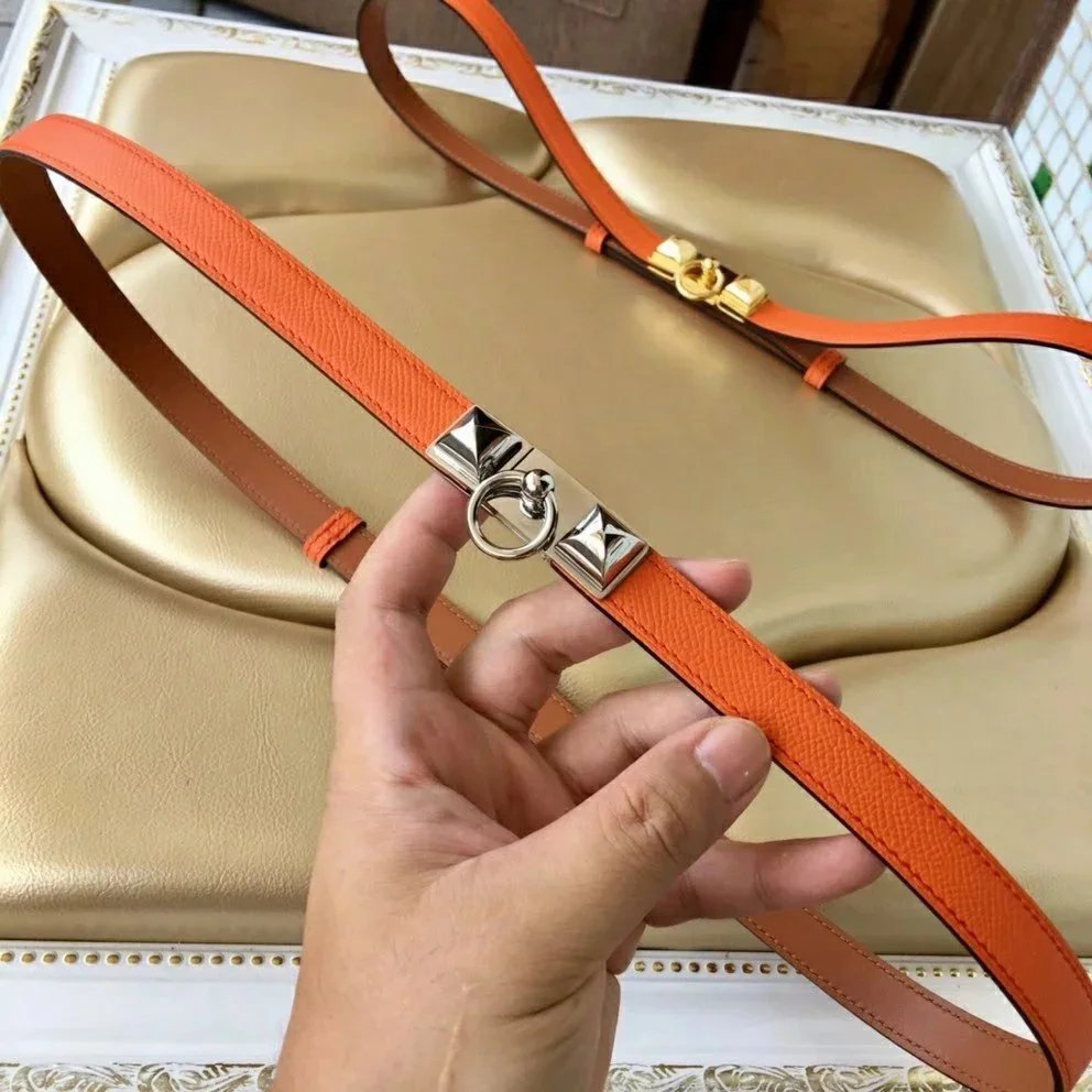 Hermes Belt Top version Brand New and High Quality kelly Belt Women's Imported Cowhide Casual Fashion All-Matching Leather Belt Women's Closing Belt Belt