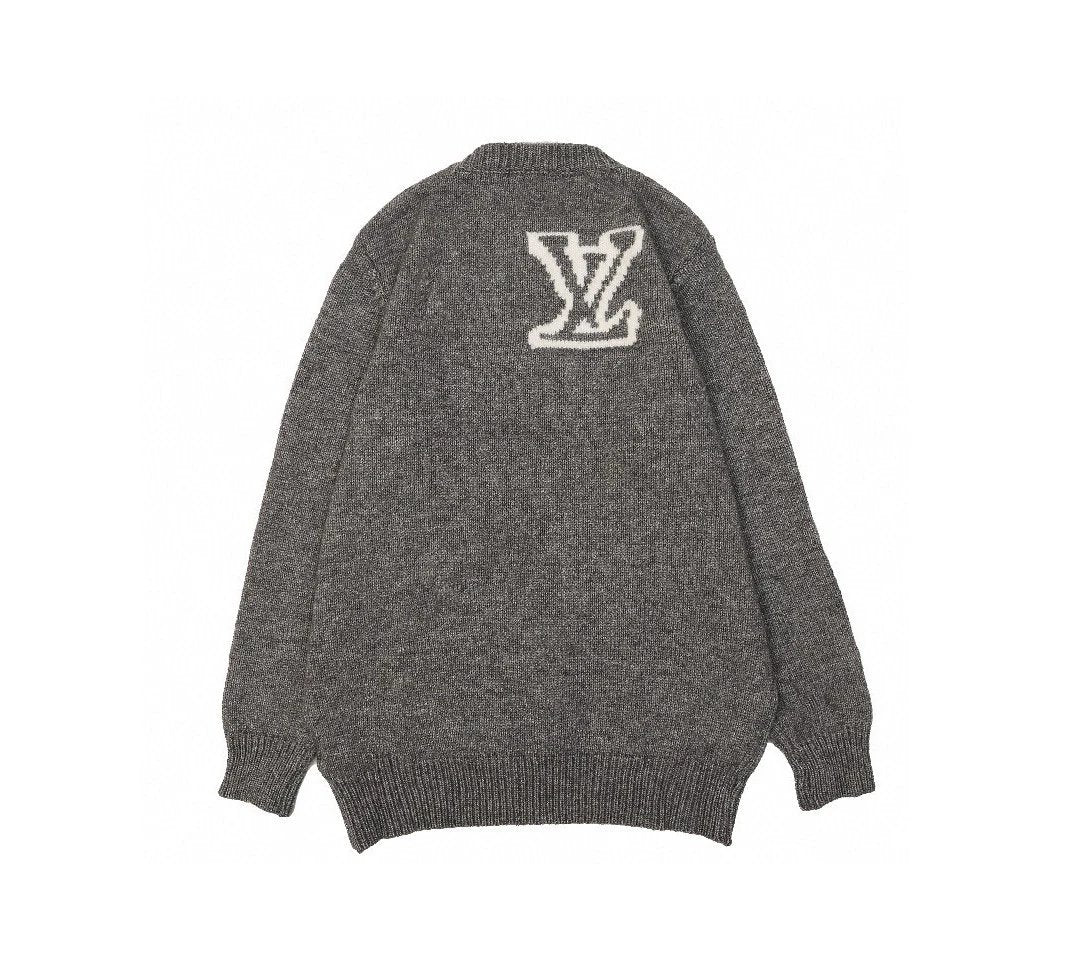 Louis Vuitton LV Sweater Jacquard Wool Knit Sweater Cardigan OS Unisex Long Sleeve Pullover Thickened Lazy Style OS Loose Fit Top Versatile Casual Jacket