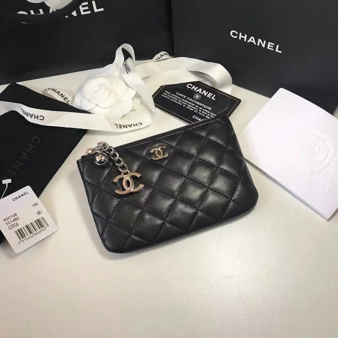 Chanel Wallet Top version 【Original Leather】Pendant Coin Purse Model Number A50168**Leather Hardware,Diamond Pattern.Original Order Quality Full Package!Size14*10*1.