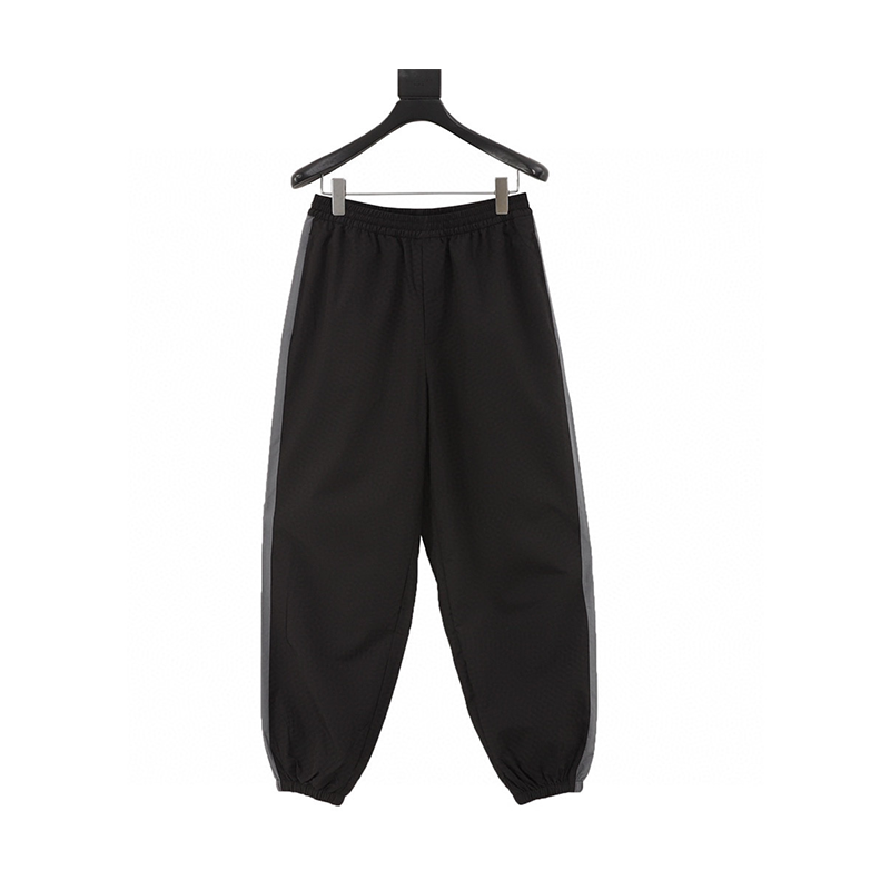 PRADA Sweatpants 24FW Nylon Waterproof Stitching Trousers for Men and Women