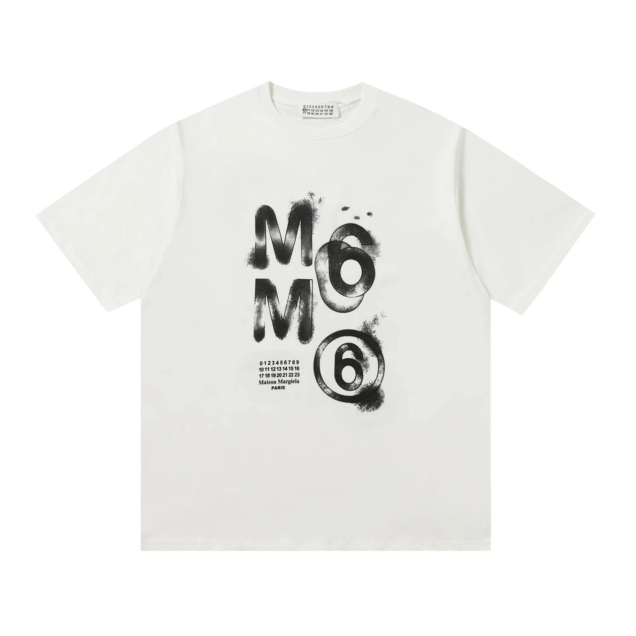 Maison Margiela T-shirt Digital Dot Velvet Print logo round Neck Short Sleeve25ss New Pure Cotton Unisex Style T T-shirt OS Loose Fit Base Shirt G Home Top Half Sleeve T-Shirt