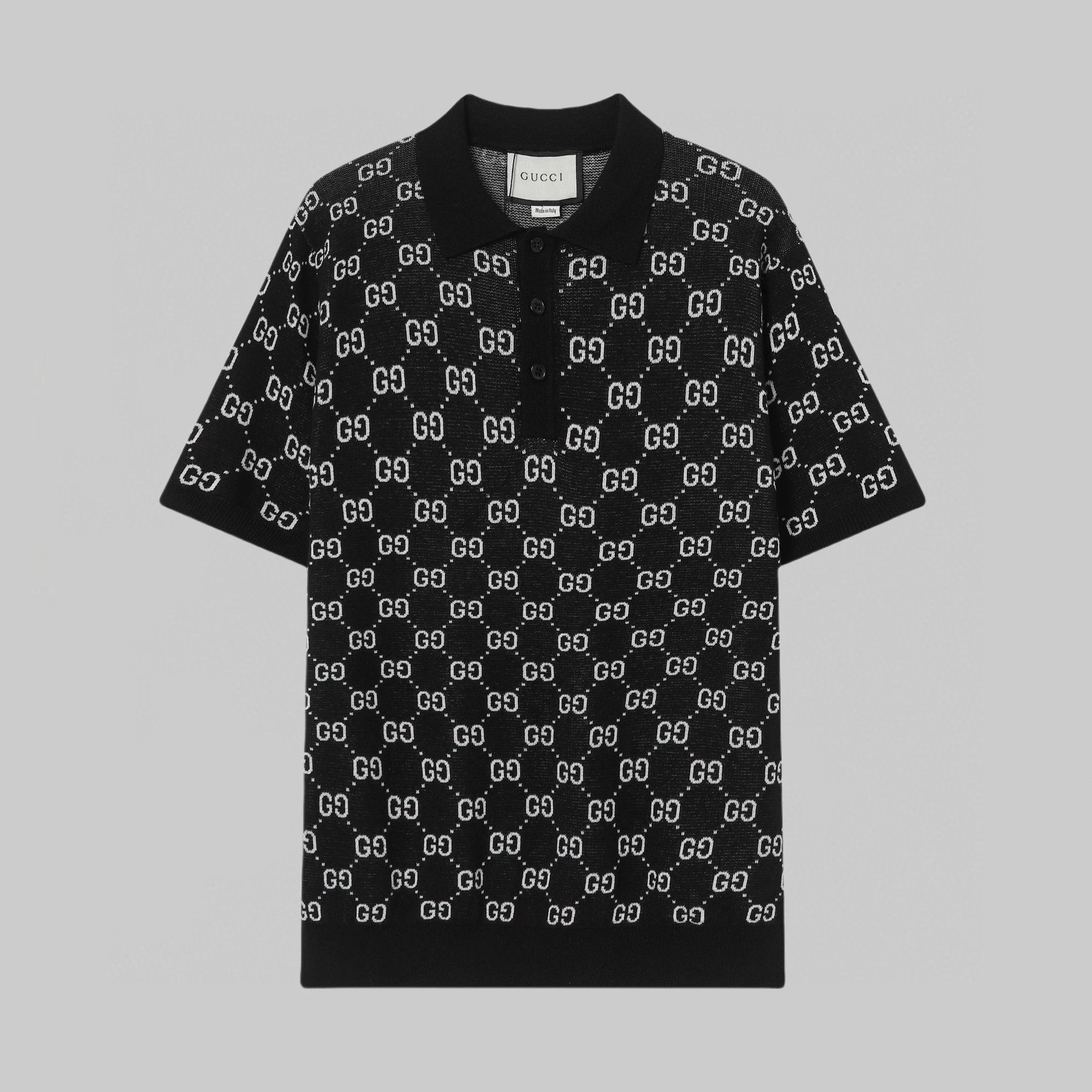 Gucci T-shirt over Printed Letters logo Jacquard POLO Shirt Lapel Short Sleeve25ss New Unisex Summer Short Sleeve OS Loose T Business Half Sleeve Shirt Plus Size T-Shirt