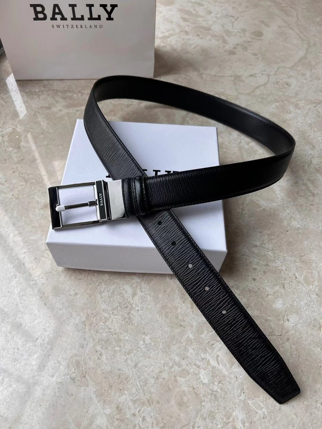 Bally Belt Top version Original Single Belt Counter New Men's Double-Sided Casual Business Belt Wide3.5cm Double-Sided Head Layer Cowhide Belt First Layer Cow Leather Belt Men and Women Business Casual Belt Belt Men's Leather Belt