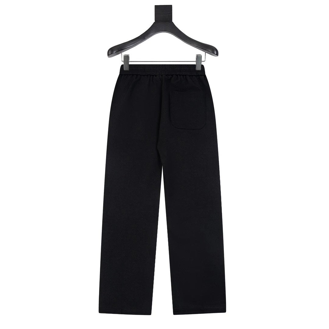 LOEWE Sweatpants Small Square logo Straight-leg Sweatpants Unisex Winter Warm Sports Casual Loose Fit Versatile