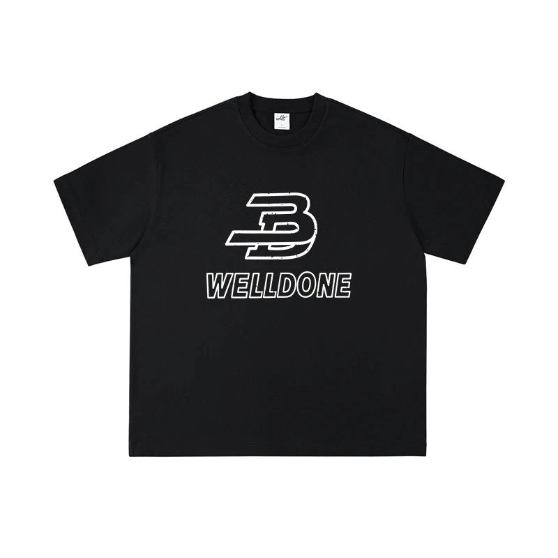 We11done T-shirt Top Version Heavy Pure Cotton||Short Sleeve T T-shirt|Male and Female Couples