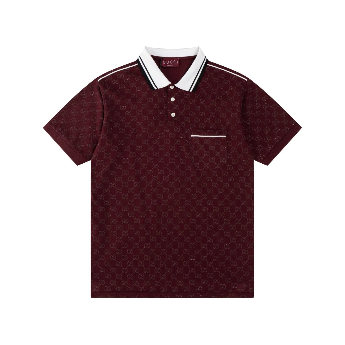 Gucci T-shirt Full Print Double G Dark Pattern Old Flower logo Printing POLO Shirt Lapel Short Sleeve25ss New Unisex Commuter Short Sleeve Summer Loose Fit T Business Shirt Plus Size T-Shirt