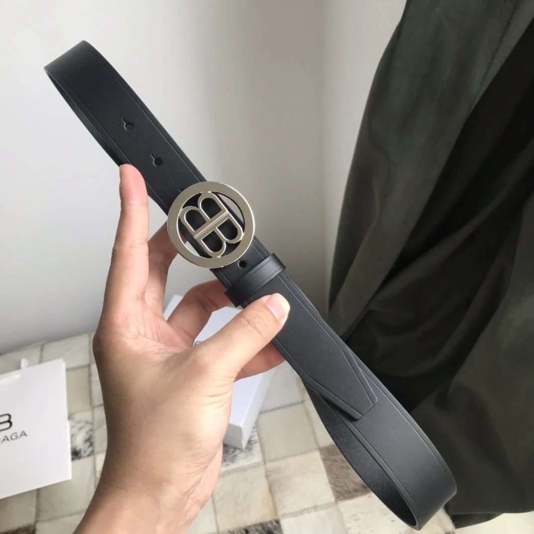 Balenciaga Belt Top version Women's Original Order Belt Fashion Retro Belt BB Distressed Men's Belt Buckle Men's and Women's Business Casual Belt Belt Women's Belt Belt Women's