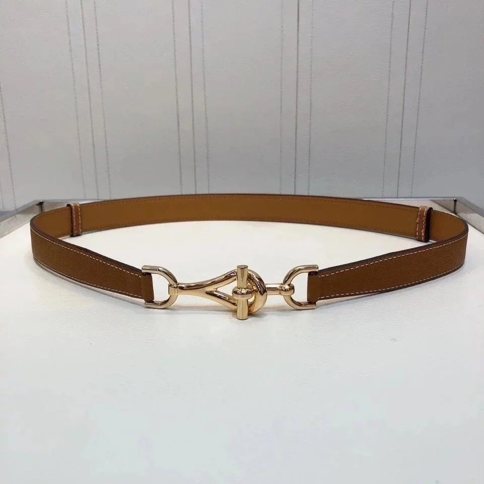 Hermes Belt Top version High Quality New Waist Belt Women's Genuine Cattlehide Leather Surface Belt Fashion Elastic Band All-Match Pants Belt