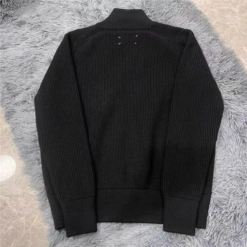 Maison Margiela Sweater Full Wool Version Turtleneck Zipper Magila Cardigan Sweater Coat Men's and Women's Sweater-CY