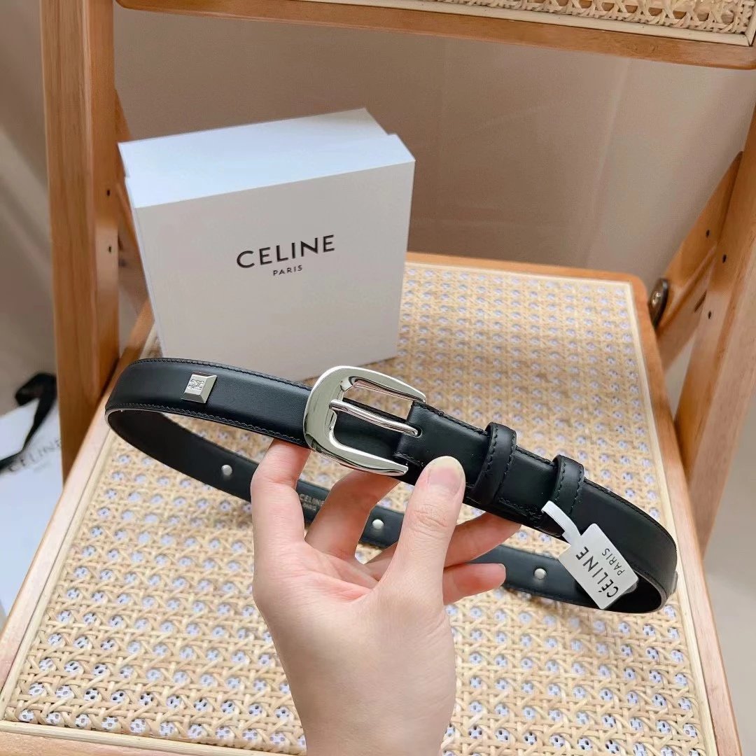 Celine Belt Top version Goods Belt Belt Female Arc De Triomphe Belt Arc De Triomphe Belt Black Retro Hair Style Belt Bright Gold Head Belt Belt Double-Sided Belt Women's Belt Women's Belt Belt Women's Belt2.5Belt Women's Belt