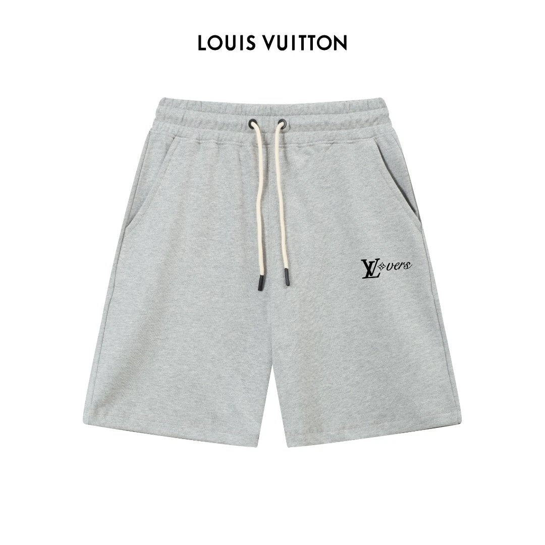 Louis Vuitton LV Shorts Letter Printing logo Five-point Shorts25ss New Drawstring Casual5Two-Piece Casual Sweatpants Summer Pants Unisex Pure Cotton Sweatpants
