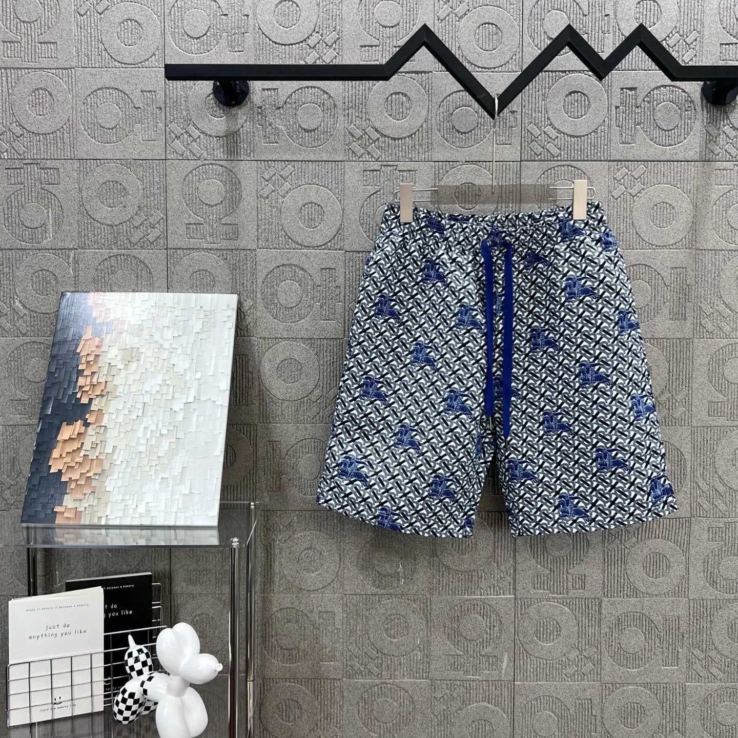 Burberry Shorts Full Print TBlogo Five-point Shorts25ss New Drawstring Casual Summer Pants5Two-in-One Casual Sweatpants for Men and Women, Pure Cotton Joggers