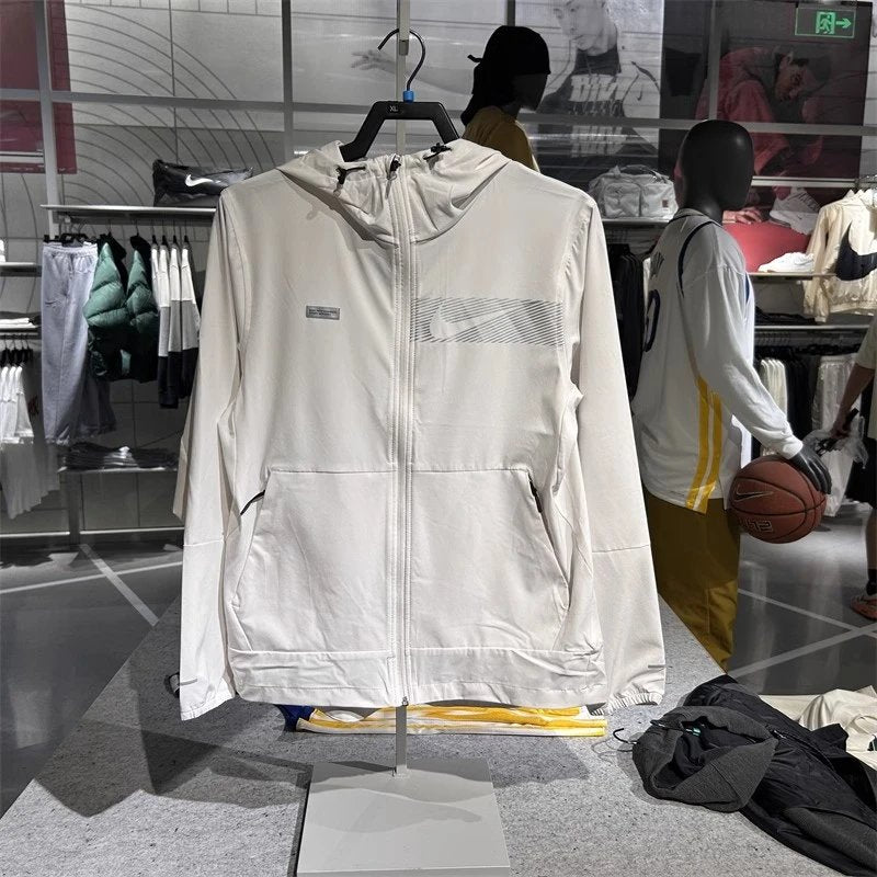 Nike Jackets Coat Men and Women Leisure Training Sports Hooded Reflective Jacket Windproof Quick-Drying Coat FB8559