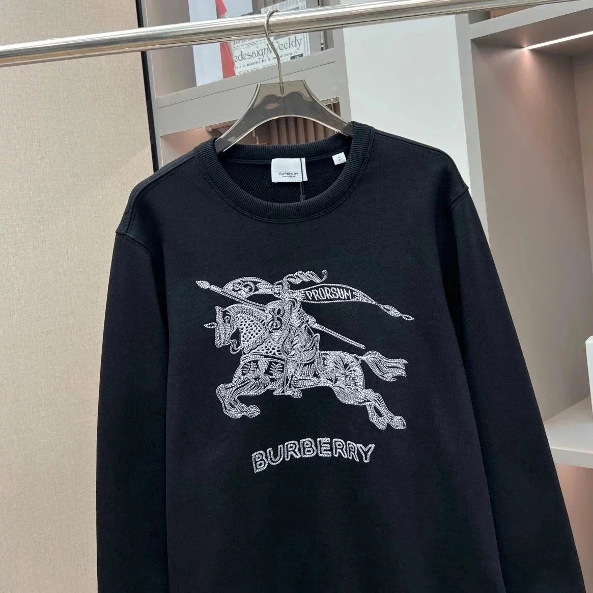 Burberry Hoodie New Autumn Versatile round Neck Sweater BY