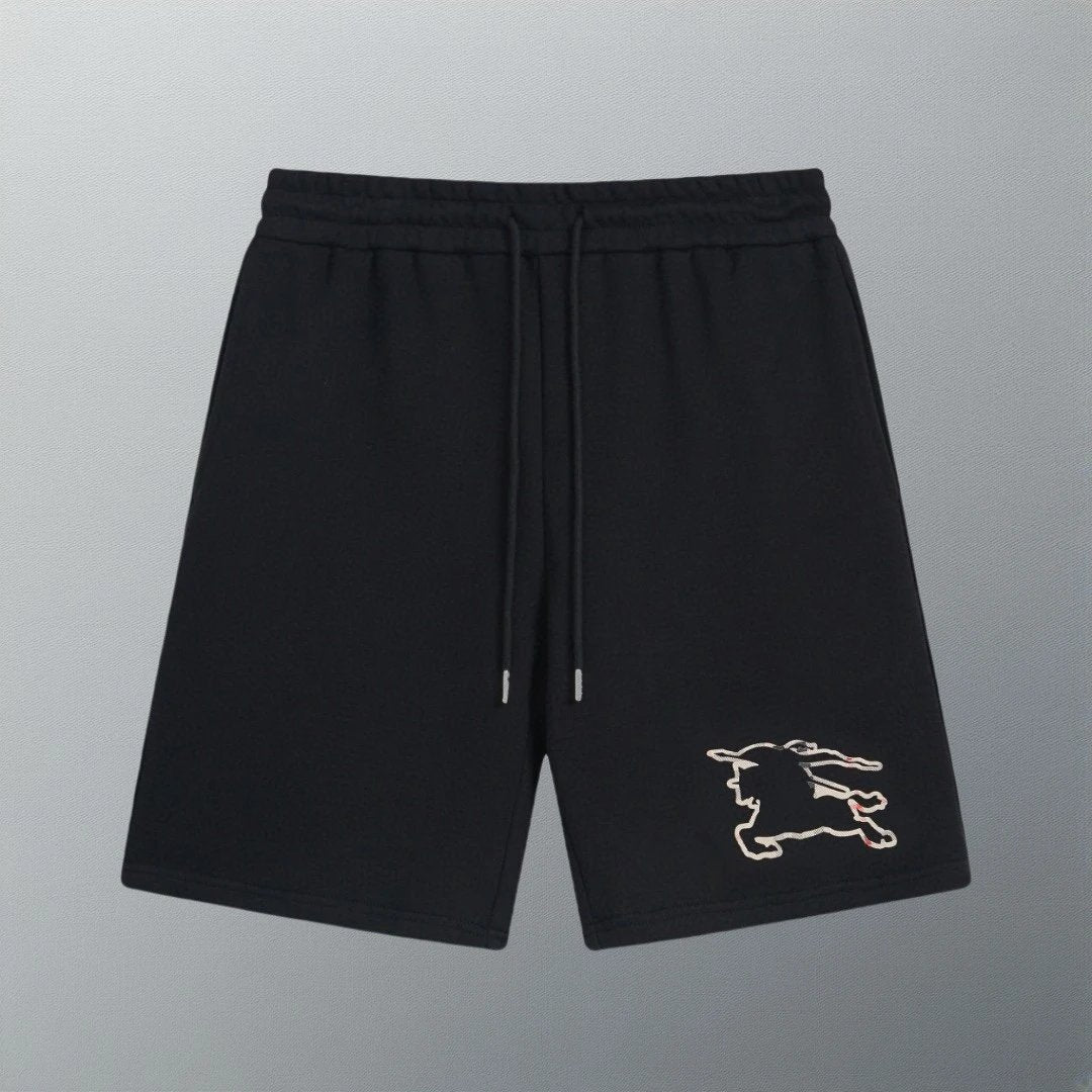 Burberry Shorts logo Five-point Shorts25ss New Heavy Drawstring American Style Casual Summer Pants5Two-in-One Casual Sweatpants for Men and Women, Pure Cotton Joggers