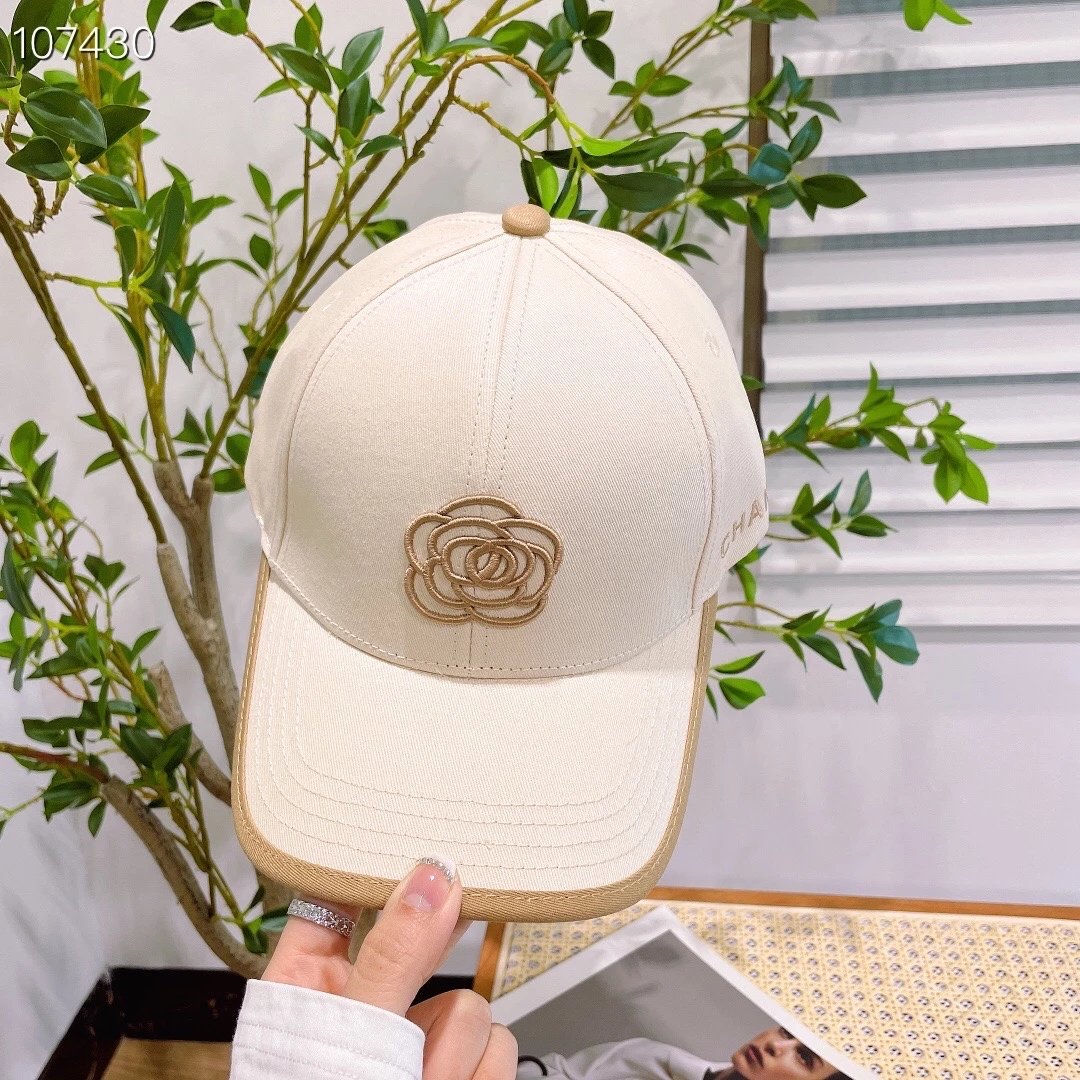 Chanel Hat High Quality2023New Embroidered Camellia Baseball Cap,New Shipment