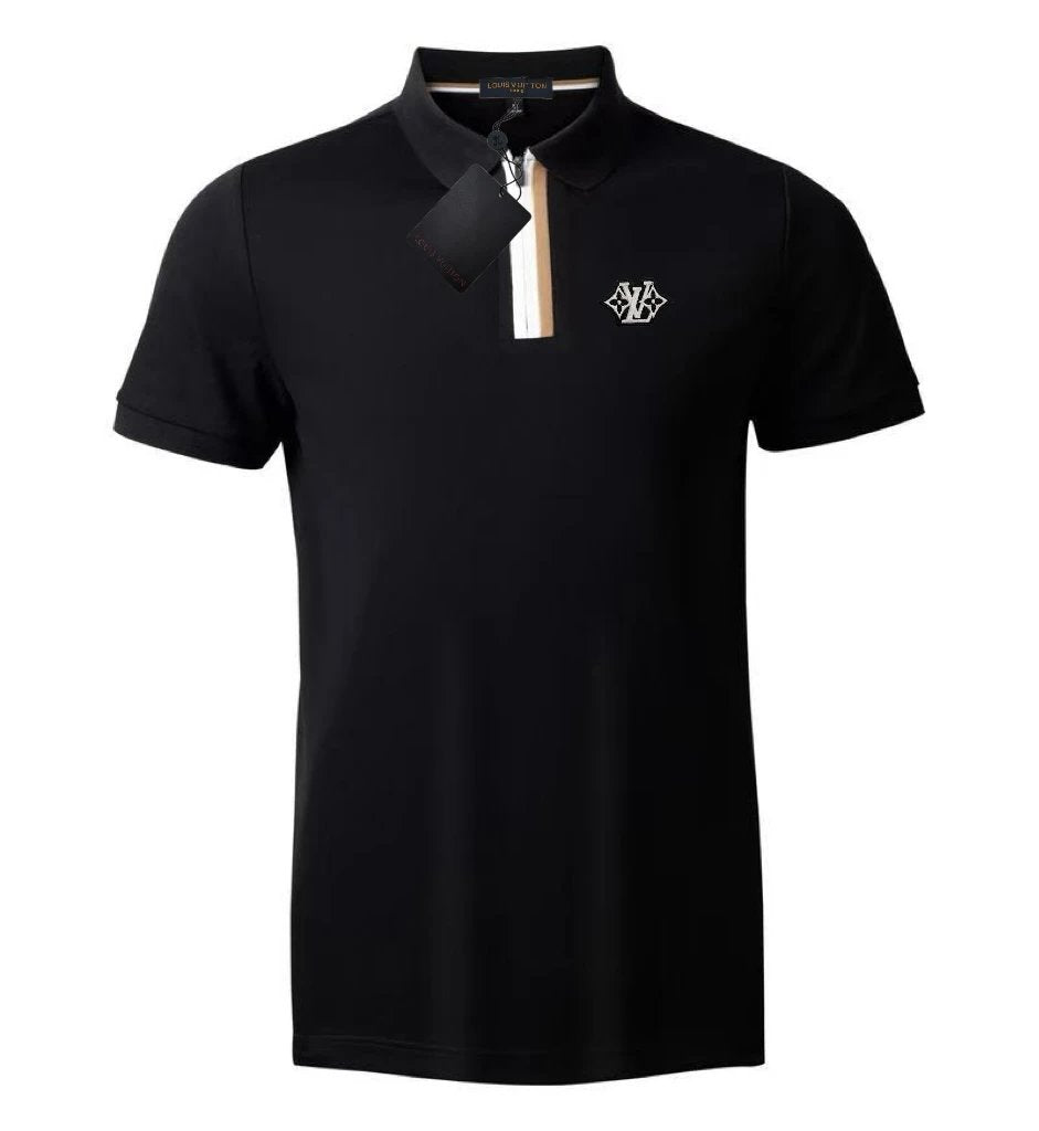 Louis Vuitton LV T-shirt Chest Letter Embroidery logoPOLO Shirt Lapel Short Sleeve25ss New Unisex Summer Short Sleeve OS Loose T Business Half Sleeve Shirt Plus Size T-Shirt