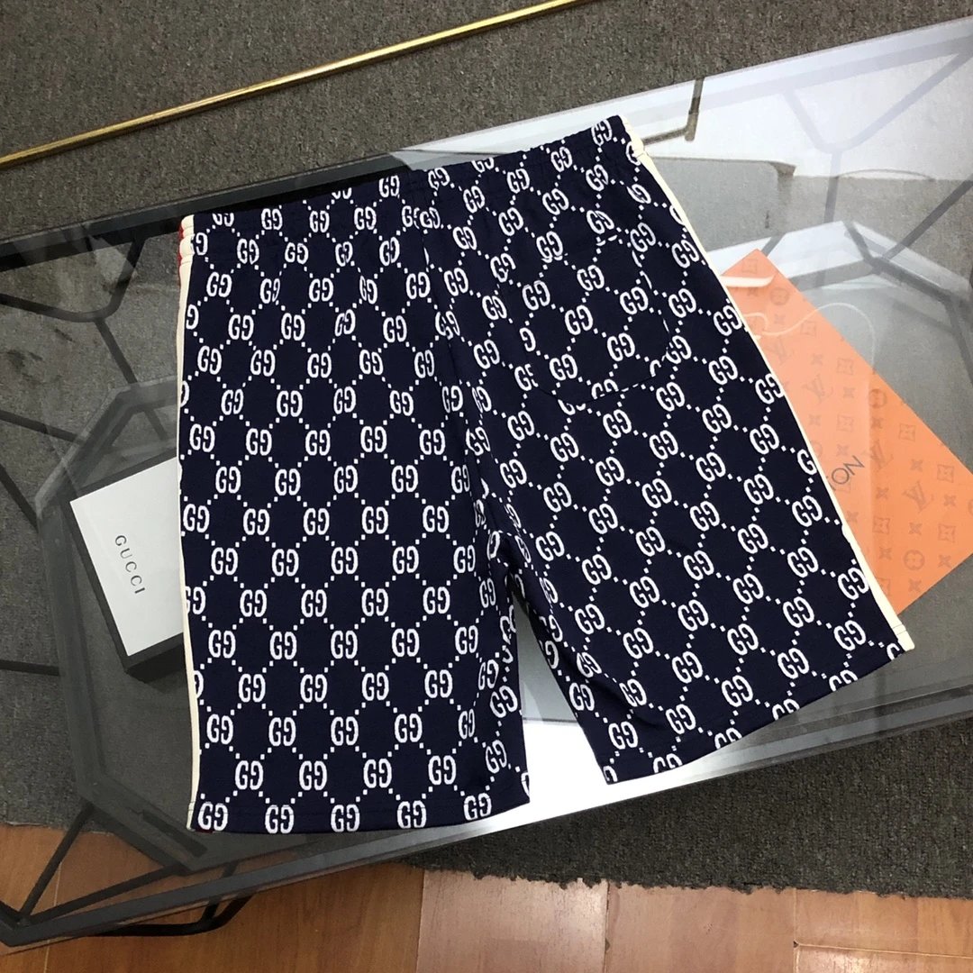 Gucci Shorts Full Body Double G Jacquard logo Five-point Shorts25ss New Drawstring Casual5Two-Piece Casual Sweatpants Summer Pants Unisex Pure Cotton Sweatpants
