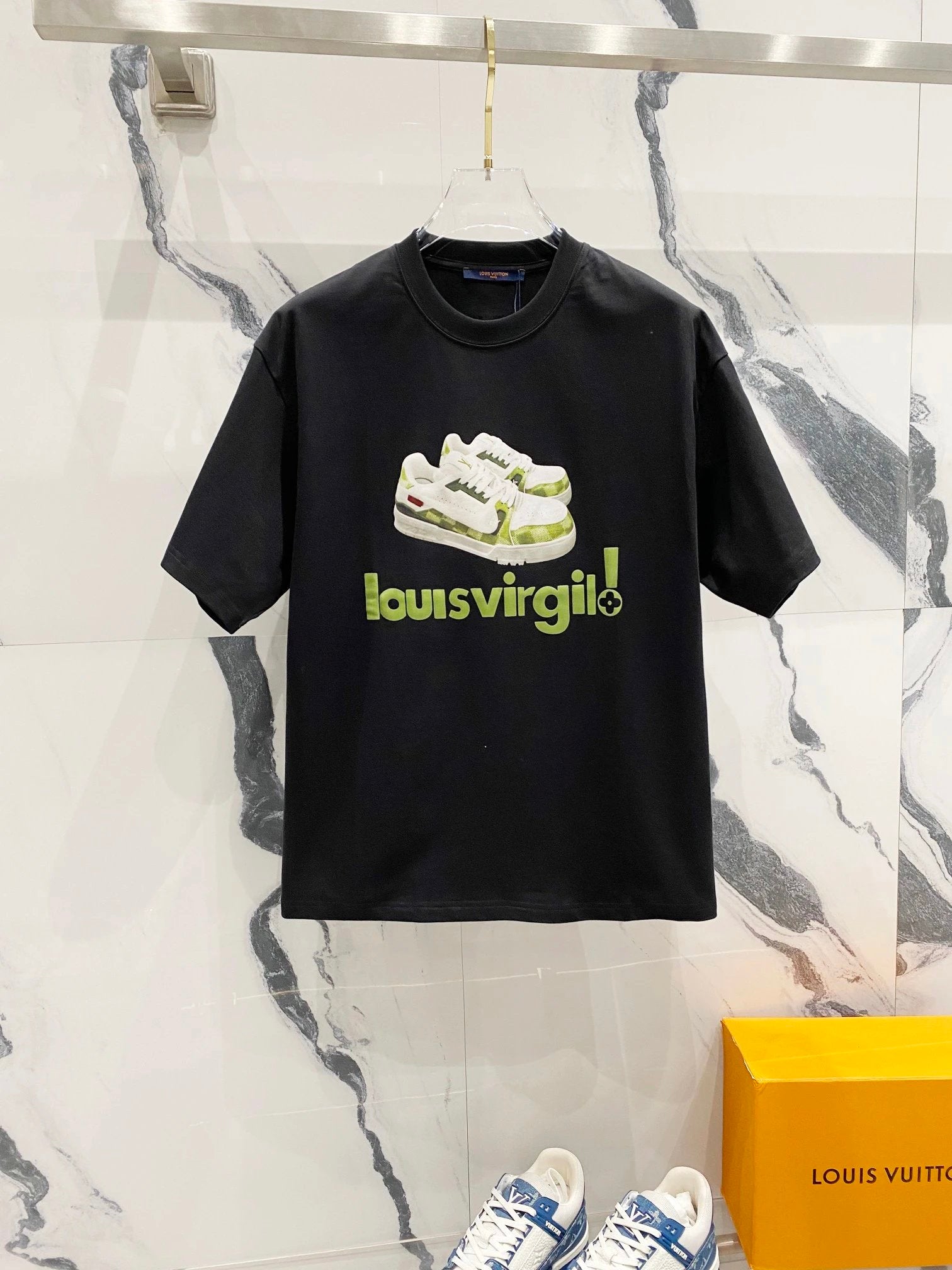 Louis Vuitton LV T-shirt 25ss New Pure Cotton Unisex Style T T-shirt OS Loose Fit Base Shirt Casual Short Sleeve Top T-Shirt