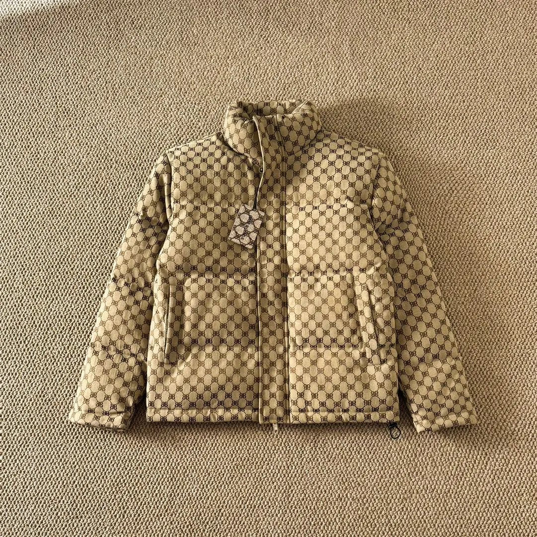 Balenciaga Down Jacket SS23Collaboration Double B Full Print Jacquard Down Jacket(New National Standard80Velvet)