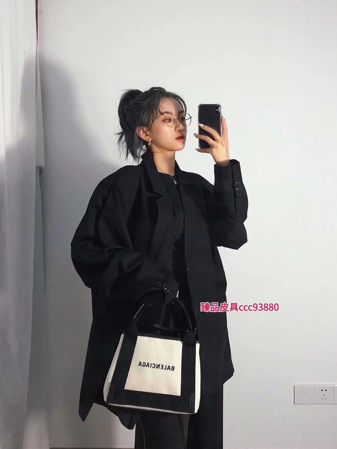 Balenciaga Bag Top version 【**Original】Classic Canvas Bag Tote Tote Bag Mummy Bag Portable Messenger Bag ga Women's Bag