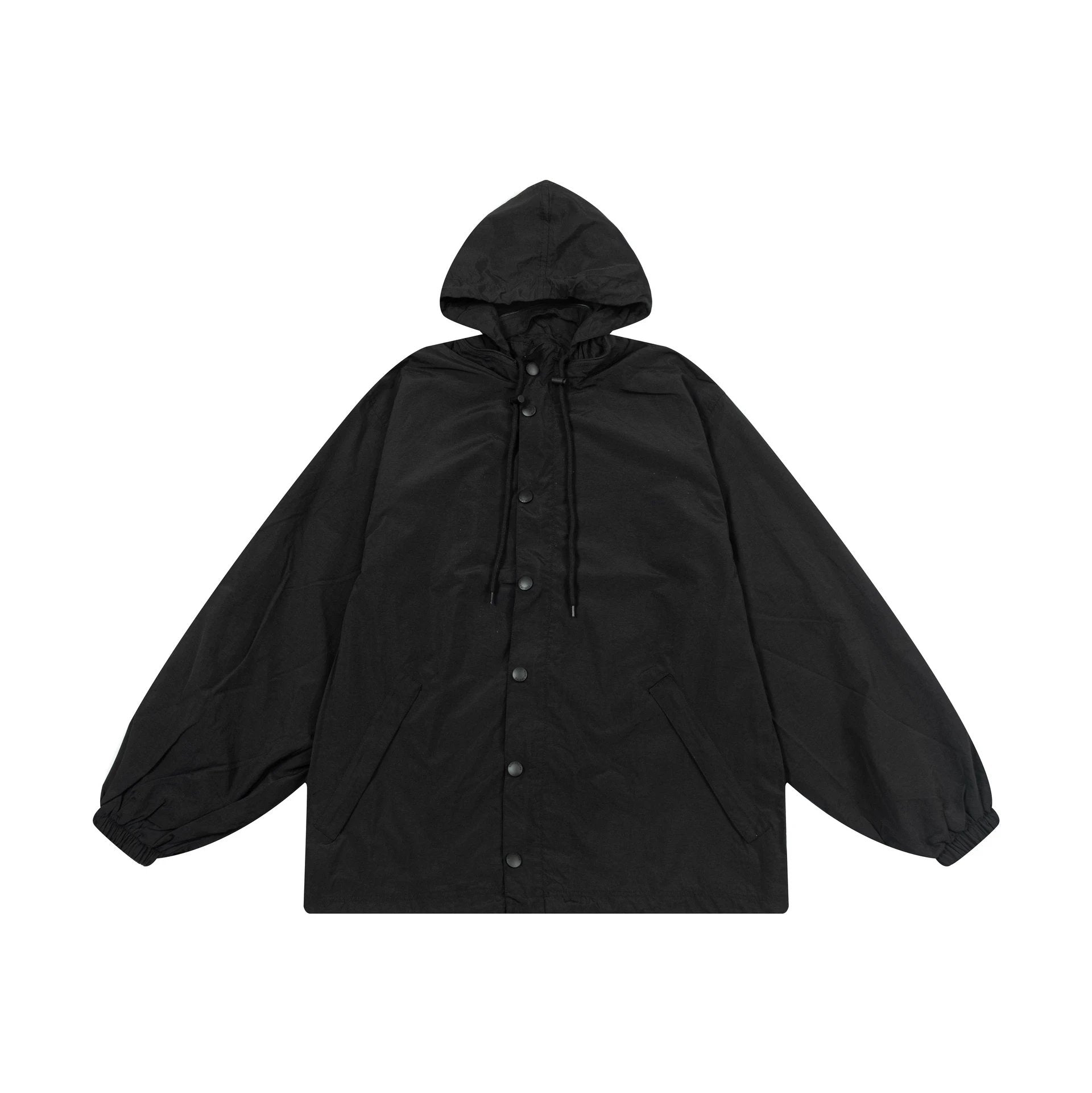 Balenciaga Jackets Vintage Tape Letters LOGO Hidden Hat Waterproof Jacket Coat Casual Loose Versatile Zipper Hoodie Sportswear os Unisex Cardigan with Various Styles24ss Autumn and Winter New Products