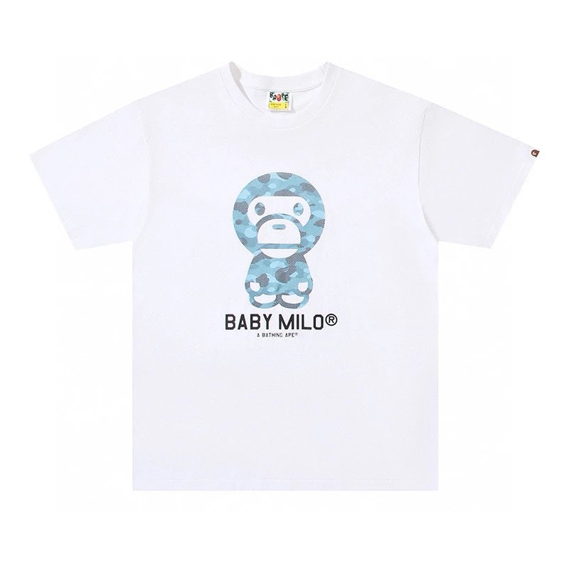 Bape T-shirt Top Version Men's and Women's Same Style Short Sleeve T Summer Fashion T-shirt