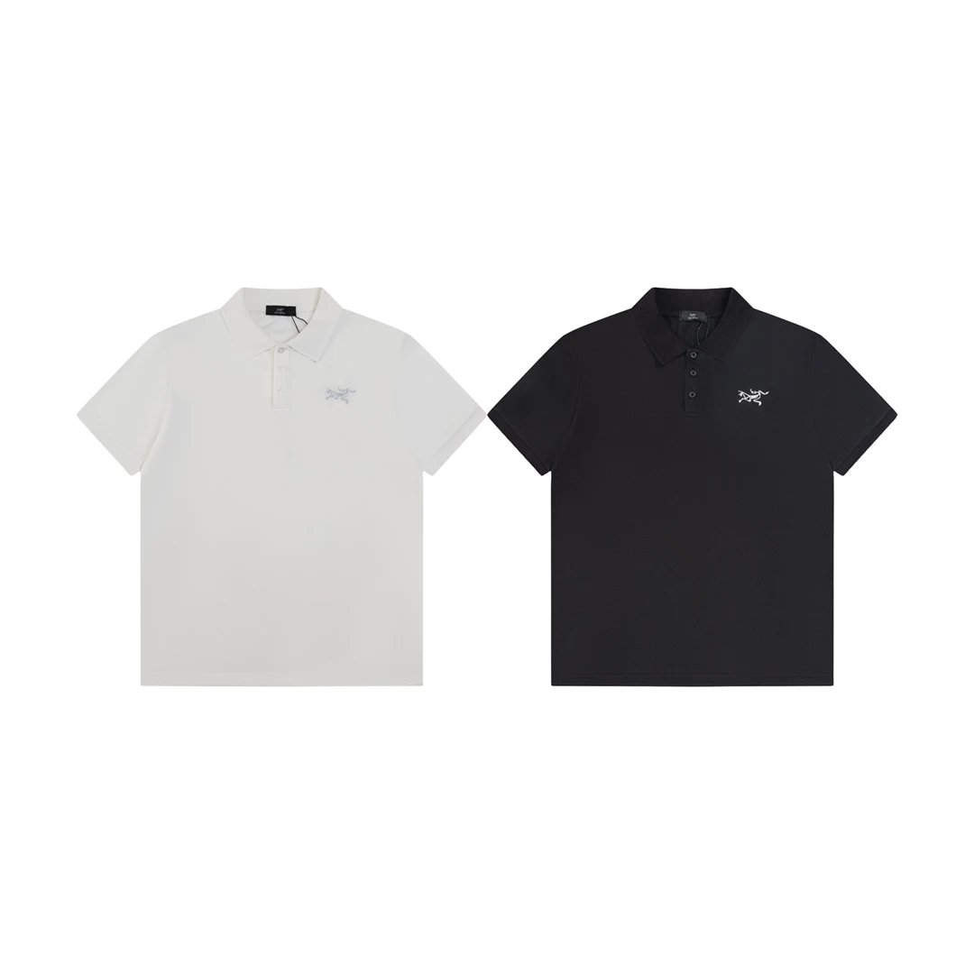 Arc'teryx T-shirt Chest Bird Pattern logo Embroidery POLO Shirt Lapel Short Sleeve25ss New Unisex Summer Short Sleeve OS Loose T Business Half Sleeve Shirt Plus Size T-Shirt