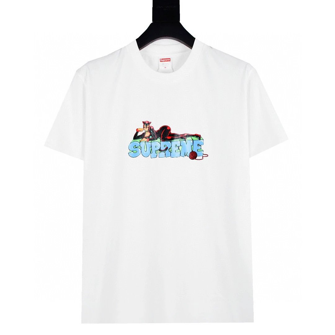 Supreme T-shirt Top VersionClassic Cherry Meditation Old Reggae Anna Nick Cotton Short Sleeve