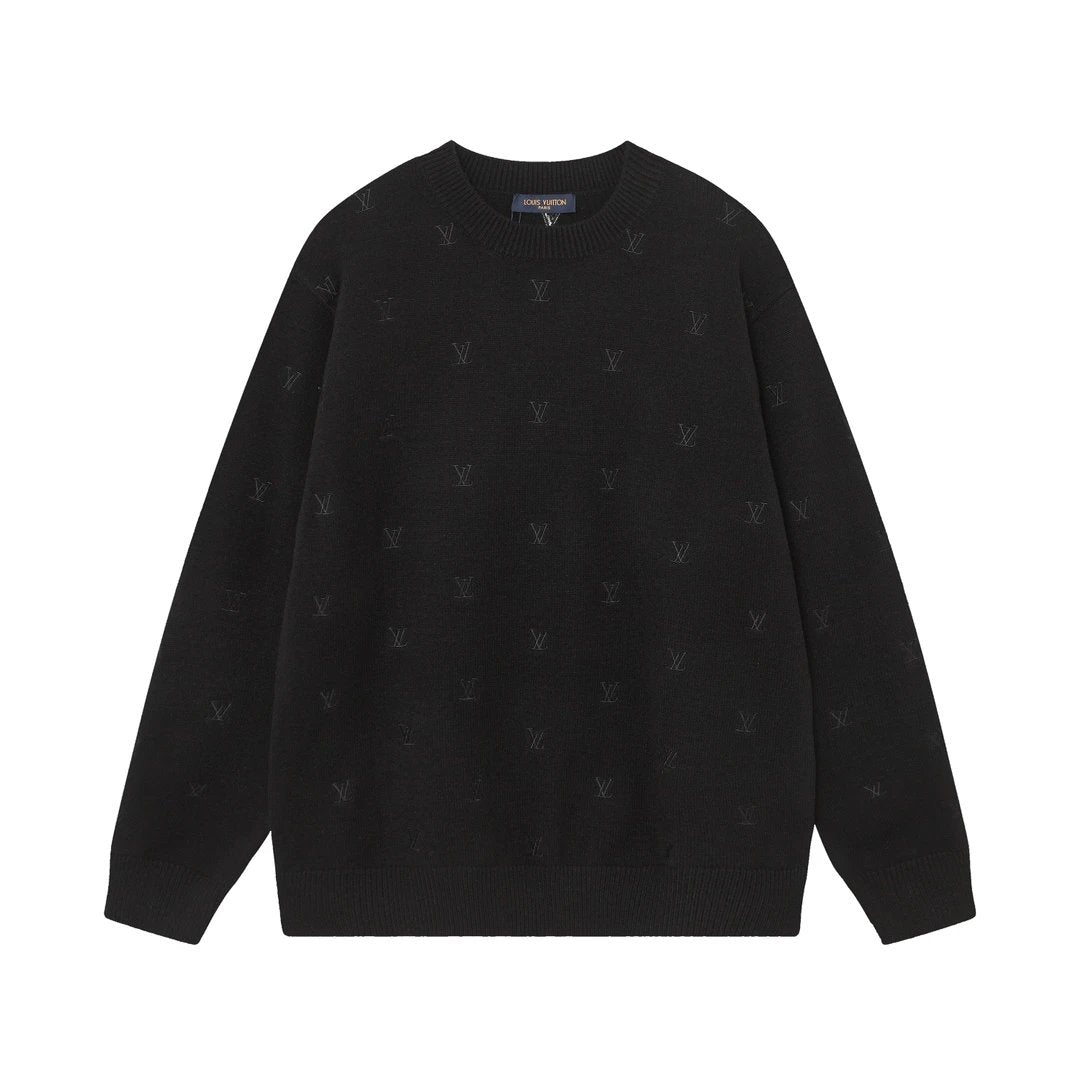 Louis Vuitton LV Sweater Joint Series Logo Embroidered Crew Neck Sweater Long Sleeve Pullover Thickened Lazy Style OS Loose Fit Unisex Knit Top Jacket Versatile Casual Wearable Inside and Outside