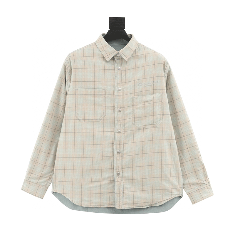 Dior Shirt Double-Sided Cotton Denim Shirt for Men and Women