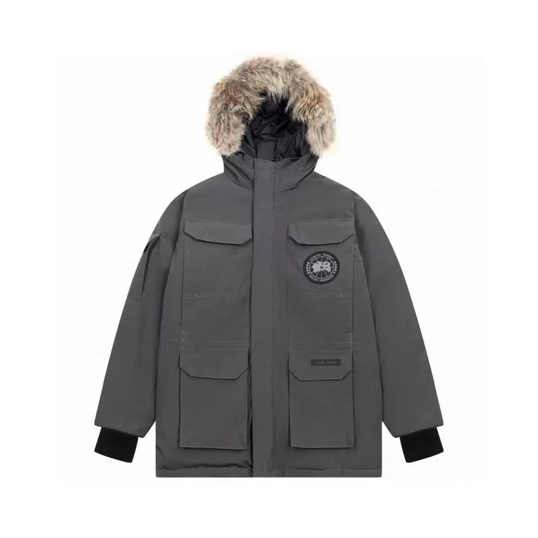 Canada Goose Down Jacket Top Version08Parka Couple Workwear down Jacket Men's and Women's Mid-Length2024Winter Ski Suit