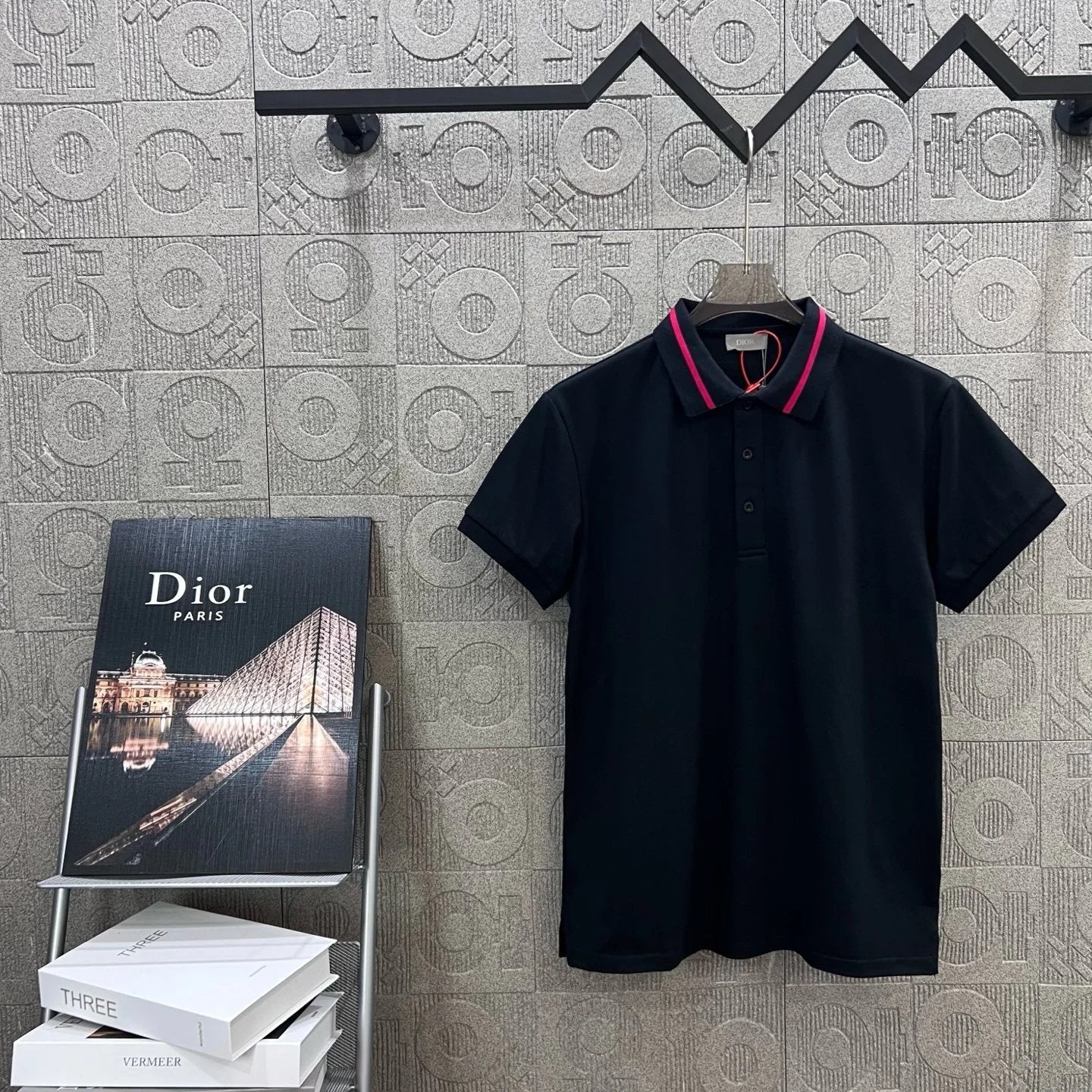 Dior T-shirt Classic Back Collar Letters logoPOLO Short Sleeve Turn-down Collar Shirt Unisex Summer Loose Fit T Business Commuter Short Sleeve Shirt Plus Size