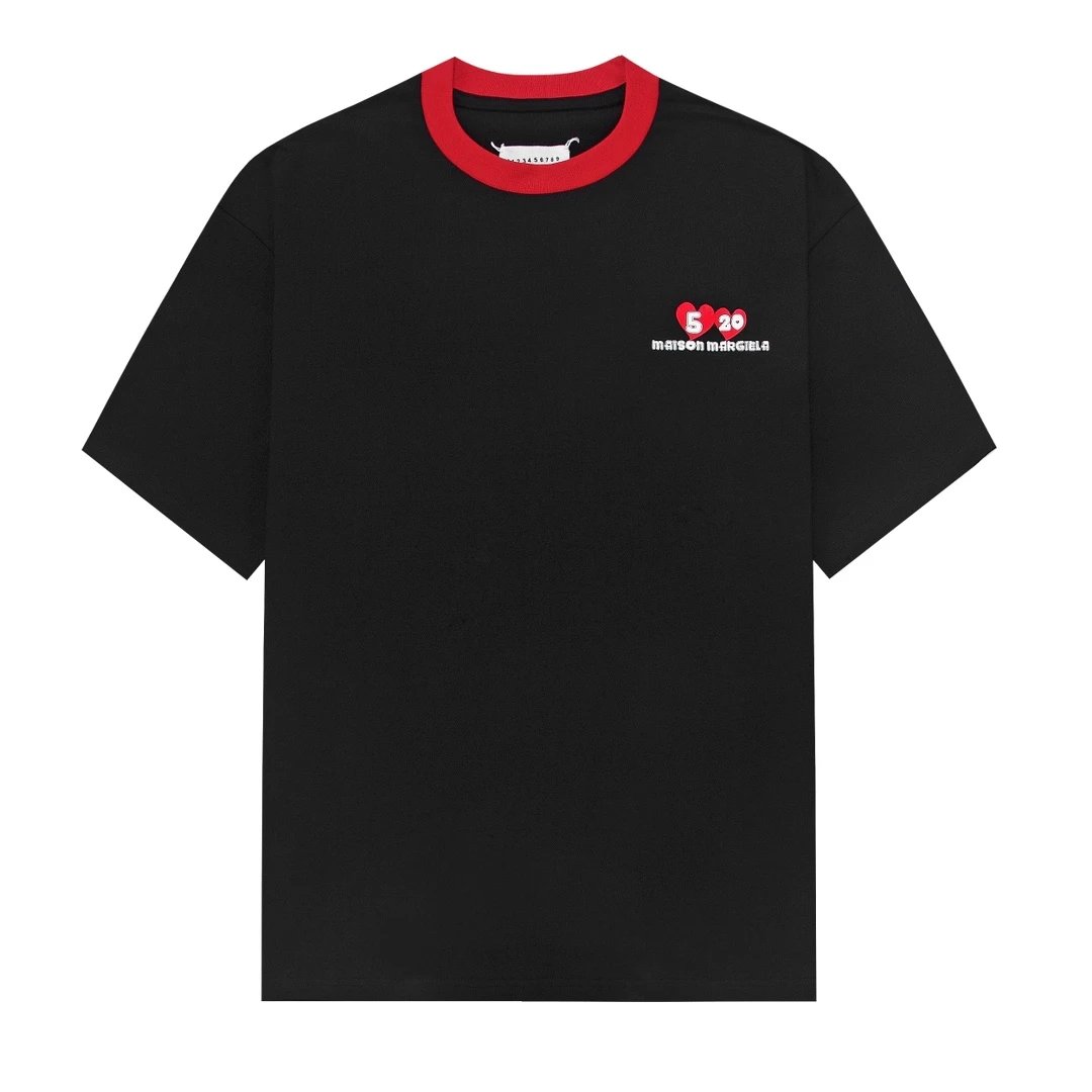 Maison Margiela T-shirt Letter graffiti520Digital Printing logo round Neck Short Sleeve25ss New Pure Cotton Unisex Style T T-shirt OS Loose Fit Base Shirt Short Sleeve Top T-Shirt