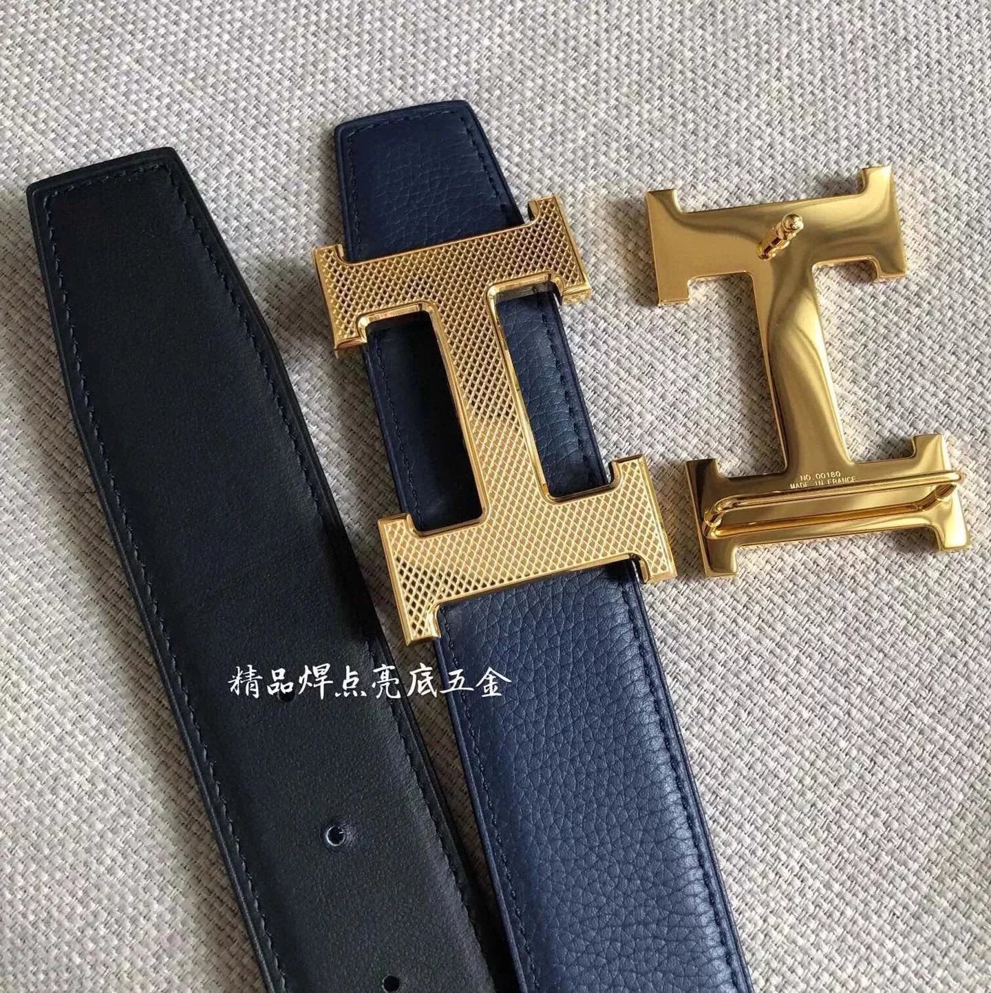 Hermes Belt Top version Men's Belt Width3.8cm Mesh H Steel Buckle Selected Double-Sided Calf Leather Double-Sided Available H Home Belt
