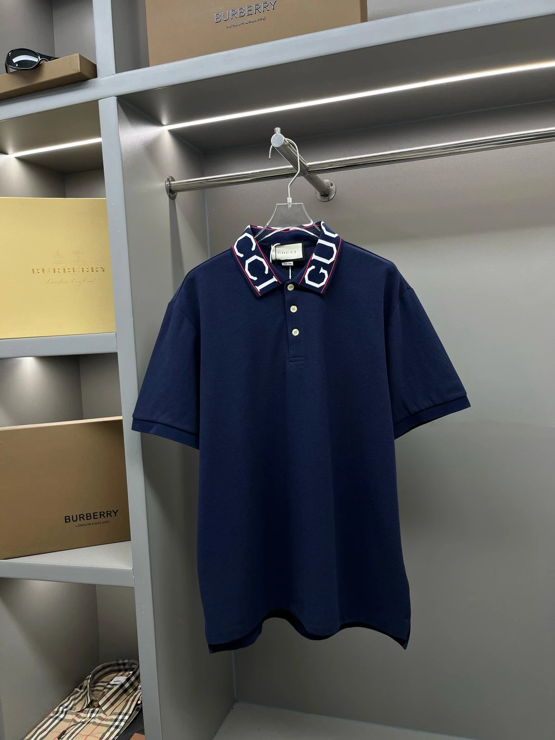 Gucci T-shirt Neckline Letters logo Embroidery POLO Shirt Lapel Short Sleeve25ss New Unisex Style OS Loose T Summer Half Sleeve Business Shirt Plus Size T-Shirt