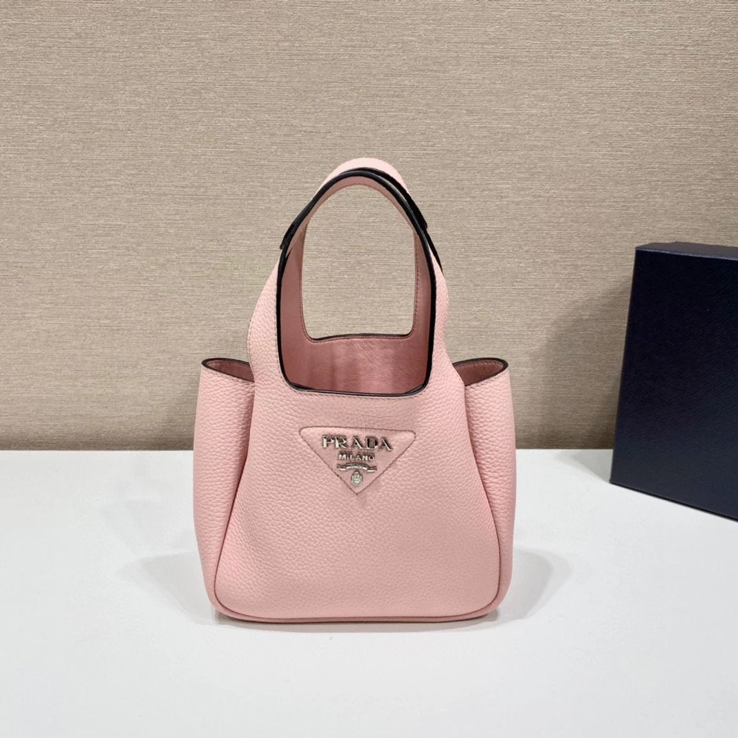 PRADA Bag Top version Latest Version mini Vegetable Basket Adopts Imported Deer Leather Pattern with Imported Sheepskin Compartment Multi-Layer Handbag Chain Bag Messenger Bag Shoulder Bag Underarm Bag Handbag Women's Bag1BA349