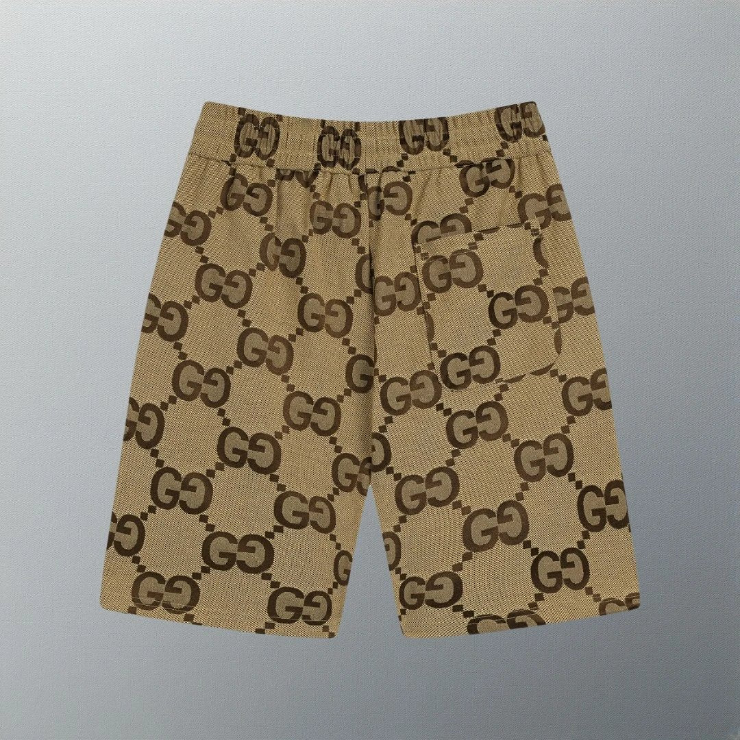 Gucci Shorts Full Body Double G Alphabet Jacquard logo Five-point Shorts25ss New Drawstring Casual5Two-Piece Casual Sweatpants Summer Pants Unisex Pure Cotton Sweatpants