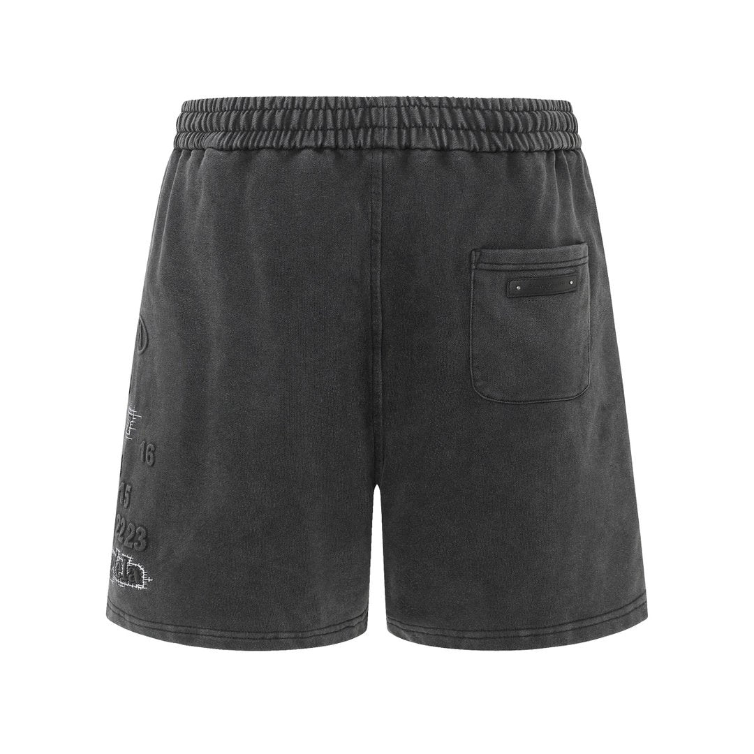 Maison Margiela Shorts 3D 3D Embossed logo Cropped Pants25ss New Heavy Drawstring American Style Casual Summer Pants5Two-in-One Casual Sweatpants for Men and Women