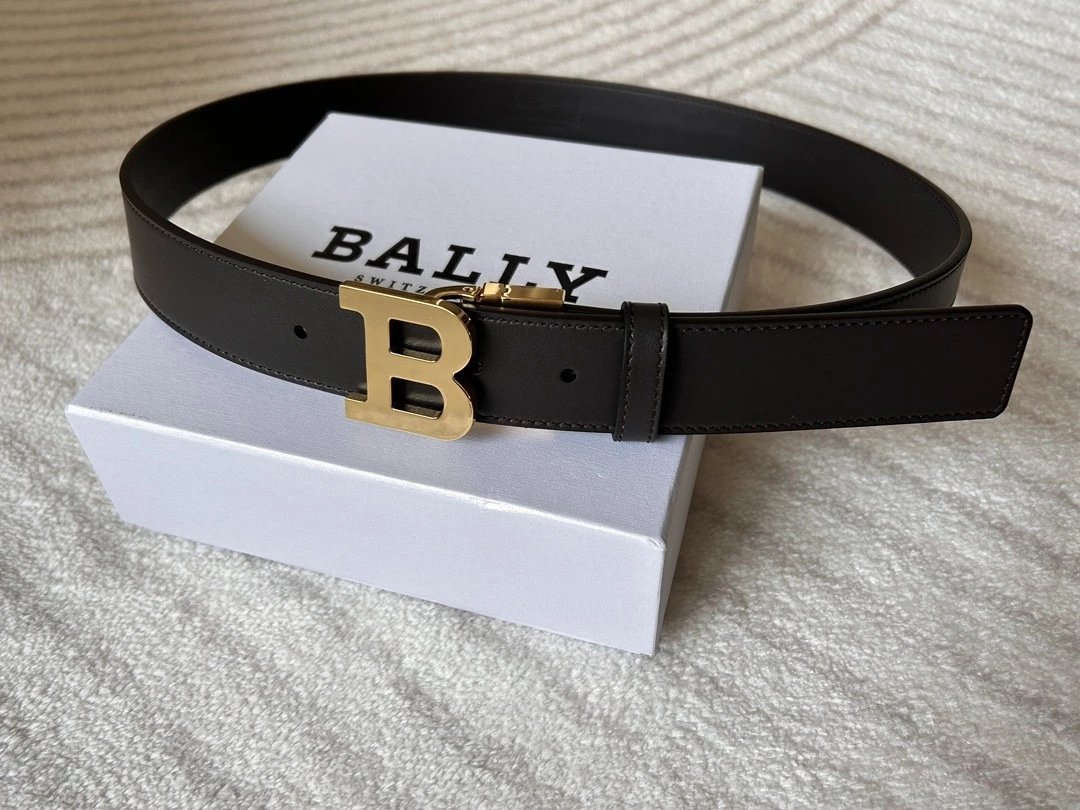 Bally Belt Top version Original Single Belt Counter New Men's Double-Sided Casual Business Belt Wide3.4cm Double-Sided Head Layer Cowhide Belt First Layer Cow Leather Belt Men and Women Business Casual Belt Belt Men's Leather Belt