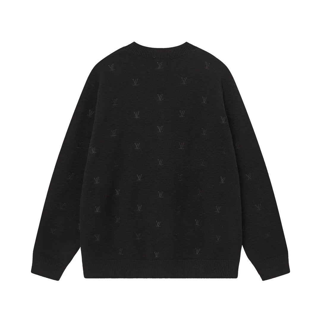 Louis Vuitton LV Sweater Joint Series Logo Embroidered Crew Neck Sweater Long Sleeve Pullover Thickened Lazy Style OS Loose Fit Unisex Knit Top Jacket Versatile Casual Wearable Inside and Outside