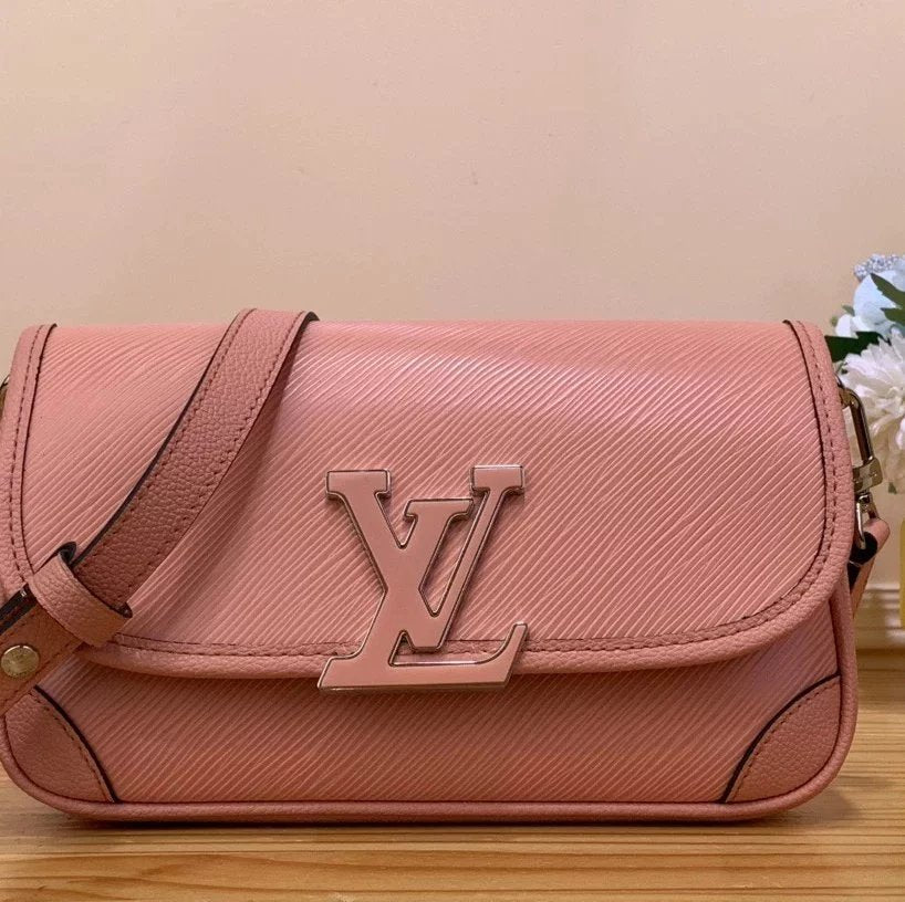 Louis Vuitton LV Women's Bag Top version 2022New Original Order BUCI Handbag Full Leather Water Ripple Stitching Lychee Pattern Women's Bag Shoulder Crossbody Portable Underarm Bag M59386Black m59457White m59459m59460Rose Red