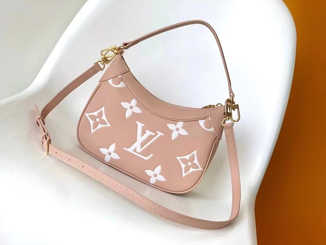 Louis Vuitton LV Women's Bag Top version 22New Bagatelle Handbag Full Leather Moon Bag Underarm Bag Vintage Bag Croissant Shoulder Messenger Bag Handle Handbag M46091M46113