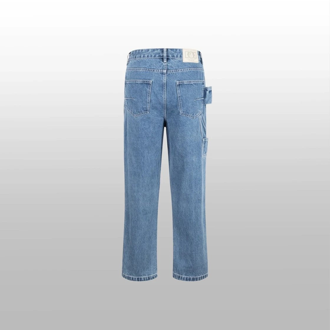 Louis Vuitton LV Jeans Checkerboard Straight Washed Blue Jeans Autumn Winter New Unisex Loose Casual Wide Leg High Waist Pants